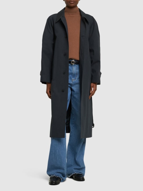 Dunst: Trench-coat en coton mélangé Volume Mac - Bleu - women_1 | Luisa Via Roma