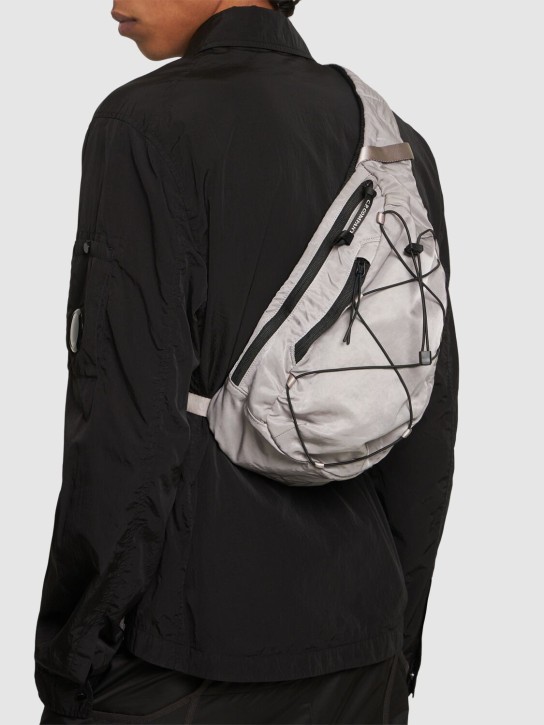 C.P. Company: Nylon B crossbody backpack - Drizzle Grey - men_1 | Luisa Via Roma