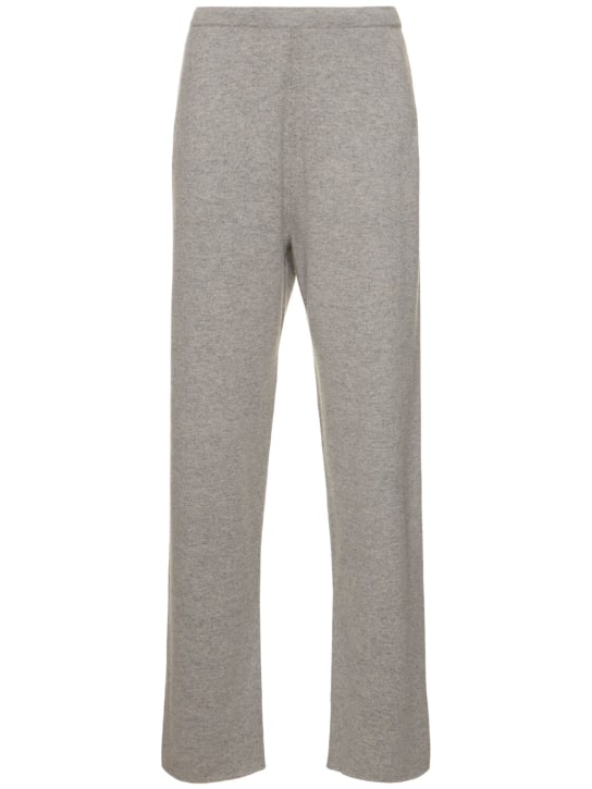 Extreme Cashmere: Rush knitted cashmere blend pants - Grey - women_0 | Luisa Via Roma