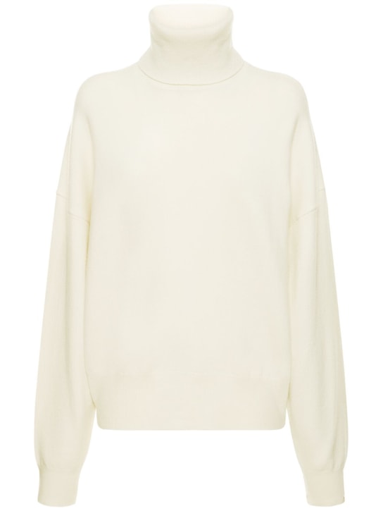 Extreme Cashmere: Jill cashmere blend turtleneck sweater - White - women_0 | Luisa Via Roma