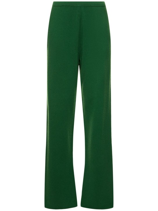Extreme Cashmere: Rush knitted cashmere blend pants - Green - women_0 | Luisa Via Roma