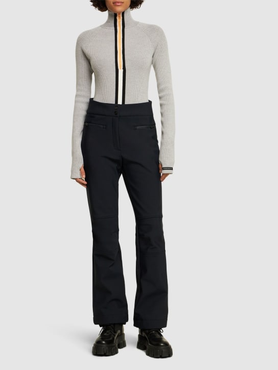 Cordova: Soelden wool knit long sleeve bodysuit - Grey - women_1 | Luisa Via Roma