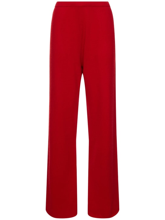 Extreme Cashmere: Rush knitted cashmere blend pants - Red - women_0 | Luisa Via Roma