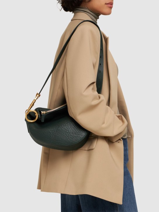Burberry: Small Knight leather shoulder bag - Vine - women_1 | Luisa Via Roma