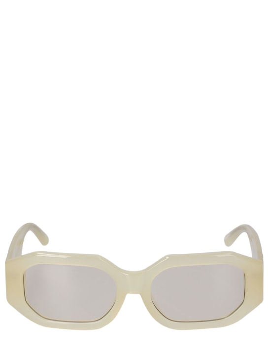 The Attico: Blake squared acetate sunglasses - Sarı - women_0 | Luisa Via Roma