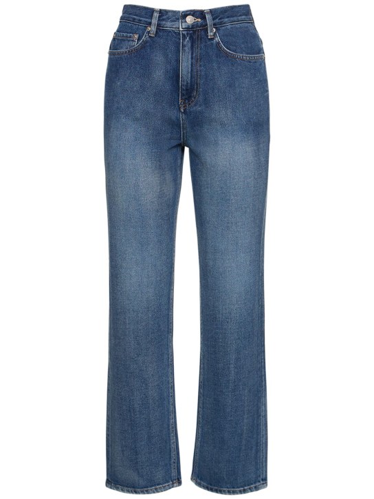 Dunst: Loose wide cotton denim jeans - Light Blue - women_0 | Luisa Via Roma