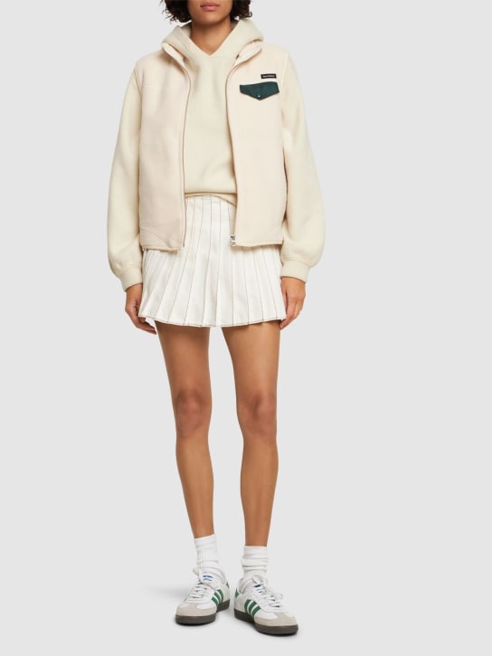 Sporty & Rich: Zipped polar fleece vest - White - women_1 | Luisa Via Roma