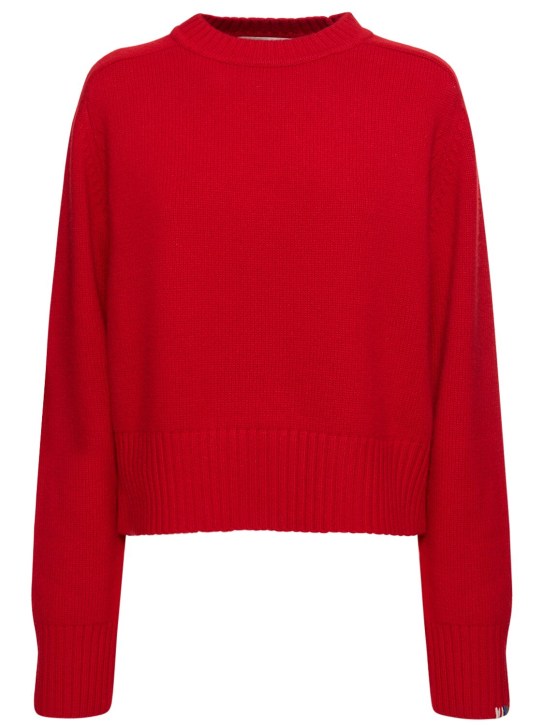 Extreme Cashmere: Suéter de cashmere de cuello redondo - Rojo - women_0 | Luisa Via Roma