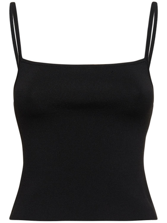 Matteau: Top in maglia di misto viscosa - Nero - women_0 | Luisa Via Roma