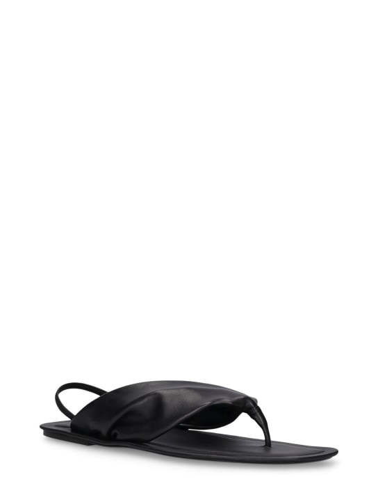 Loulou Studio: Sahado leather slingback flat sandals - women_2 | Luisa Via Roma