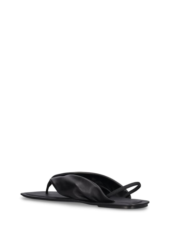 Loulou Studio: Sahado leather slingback flat sandals - women_3 | Luisa Via Roma
