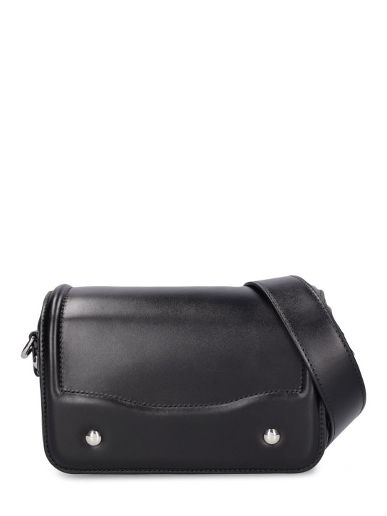 Lemaire: Mini Ransel glossy satchel leather bag - women_0 | Luisa Via Roma