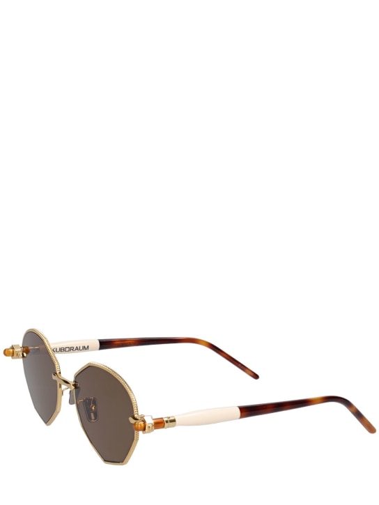 Kuboraum Berlin: P71 Round Asymmetrical sunglasses - Gold - men_1 | Luisa Via Roma