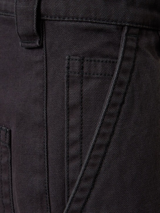 Acne Studios: Potinal high rise denim cargo jeans - Charcoal - women_1 | Luisa Via Roma
