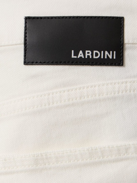 Lardini: Jean en denim de coton stretch - Blanc - men_1 | Luisa Via Roma