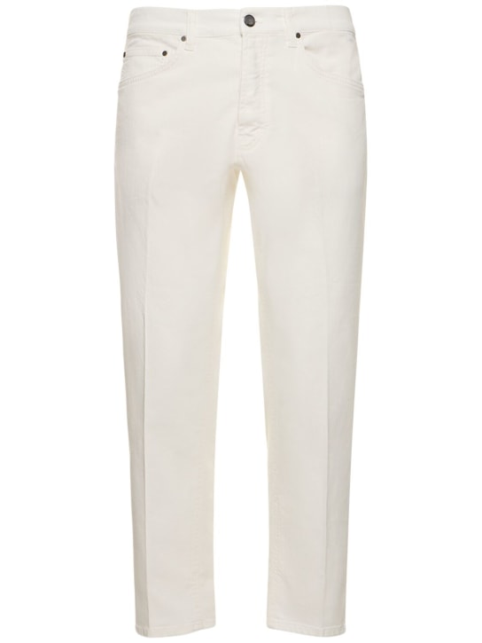 Lardini: Stretch cotton denim jeans - White - men_0 | Luisa Via Roma
