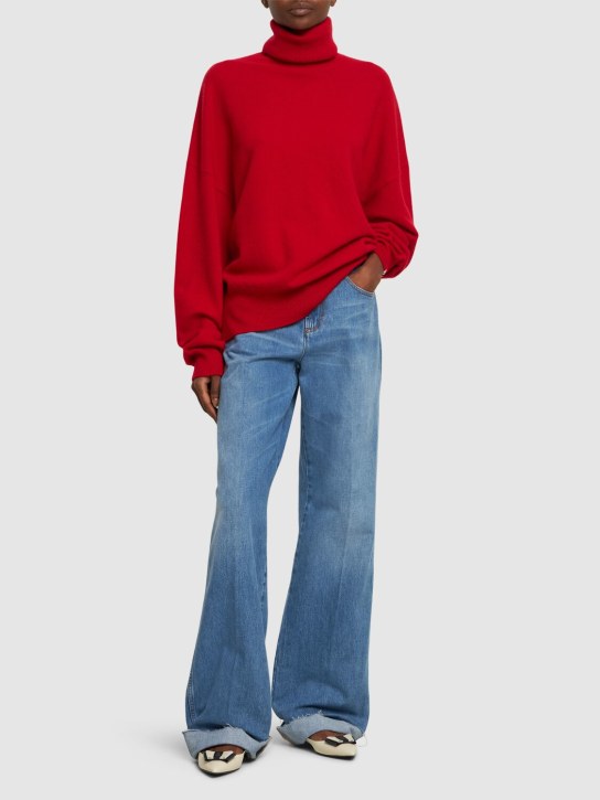 Extreme Cashmere: Jill cashmere blend turtleneck sweater - Kırmızı - women_1 | Luisa Via Roma