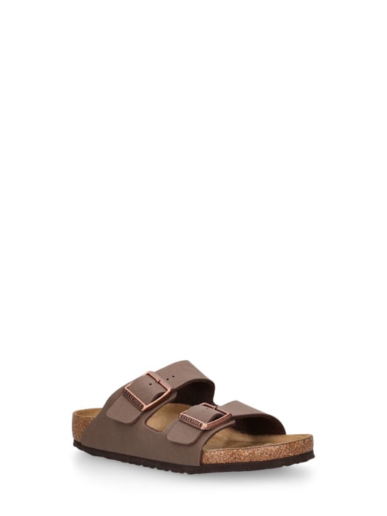 BIRKENSTOCK: Arizona faux leather sandals - Brown - kids-boys_1 | Luisa Via Roma