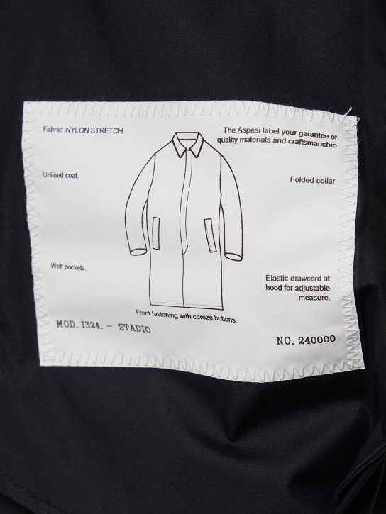 ASPESI: Impermeabile in nylon opaco stretch - men_6 | Luisa Via Roma