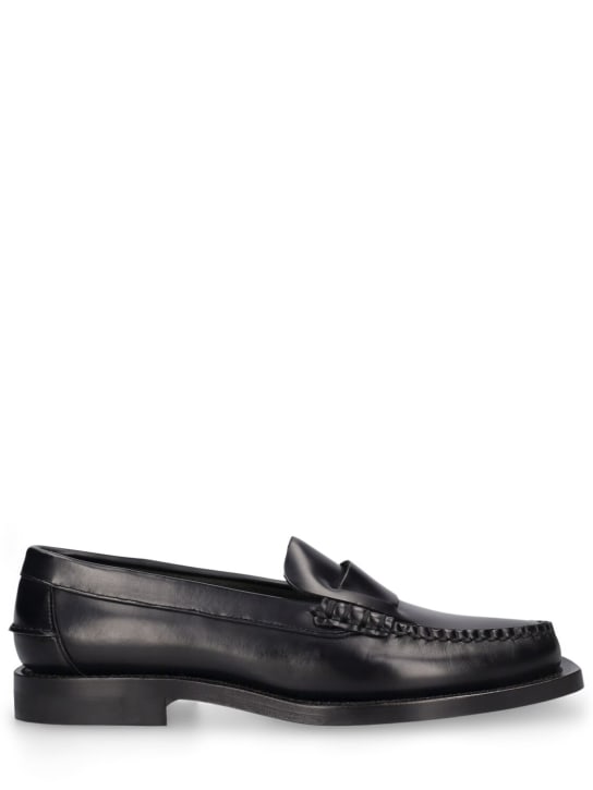 Hereu: 20mm Sineu leather loafers - Siyah - women_0 | Luisa Via Roma