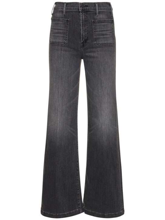 Mother: The Hustler Roller jeans w/patch pockets - Gri - women_0 | Luisa Via Roma