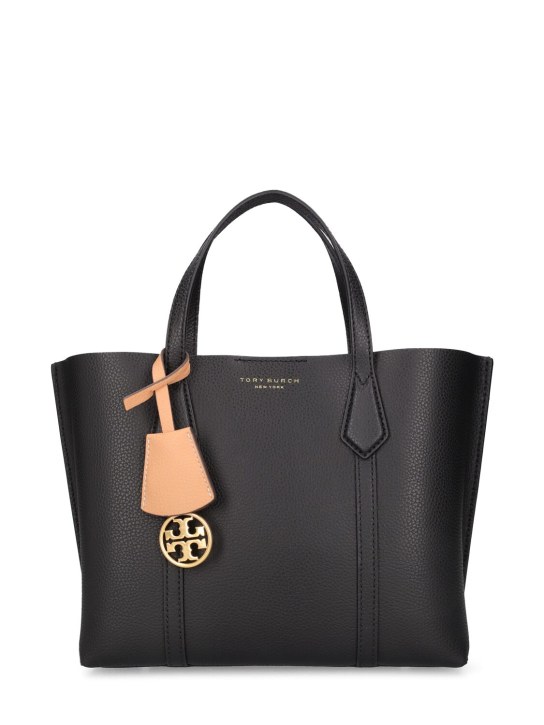 Tory Burch: SM Perry triple-compartment leather tote - Siyah - women_0 | Luisa Via Roma