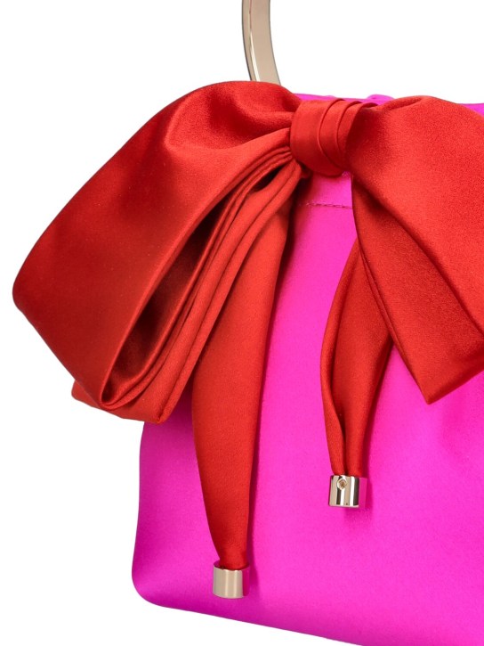 Jimmy Choo: Bon Bon satin top handle bag - women_4 | Luisa Via Roma