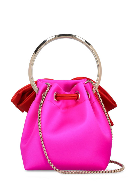 Jimmy Choo: Bon Bon satin top handle bag - women_5 | Luisa Via Roma