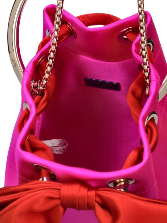 Jimmy Choo: Bon Bon satin top handle bag - women_6 | Luisa Via Roma
