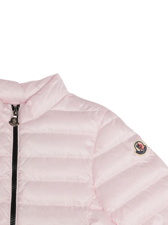 Moncler: Kaukura 나일론 다운 재킷 - 핑크 - kids-girls_1 | Luisa Via Roma