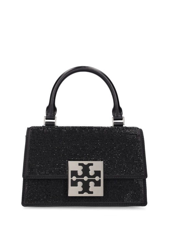 Tory Burch: Mini Bon Bon embellished top handle bag - Siyah - women_0 | Luisa Via Roma