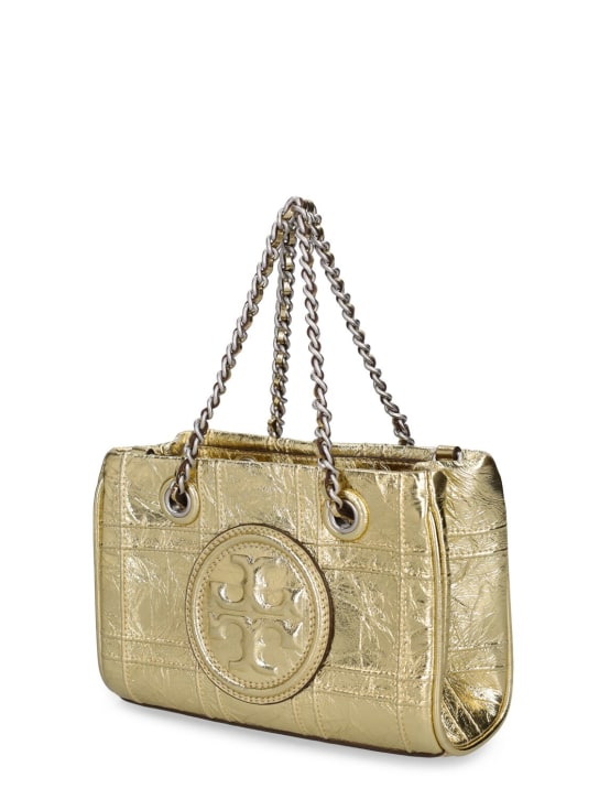 Tory Burch: Mini Fleming soft metallic leather bag - Gold - women_1 | Luisa Via Roma