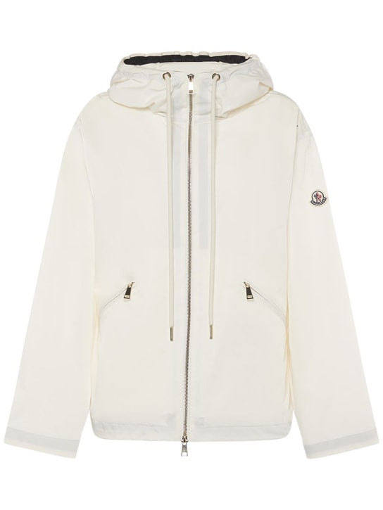 Moncler: Cassiopea tech hooded jacket - Beyaz - women_0 | Luisa Via Roma