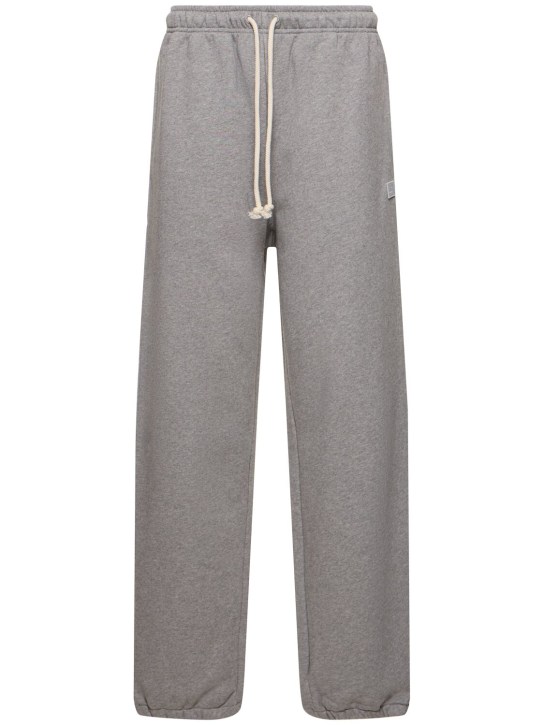 Acne Studios: Cotton sweatpants - Light Grey - women_0 | Luisa Via Roma