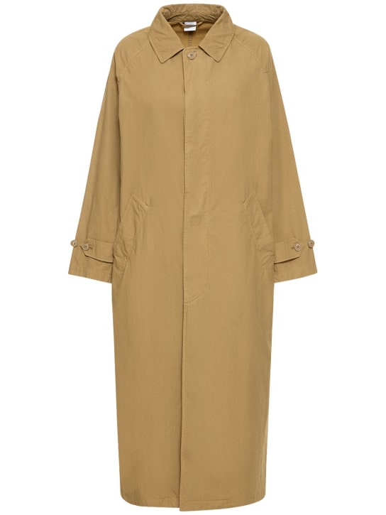 ASPESI: Trench-coat long en toile de coton - Beige Clair - women_0 | Luisa Via Roma
