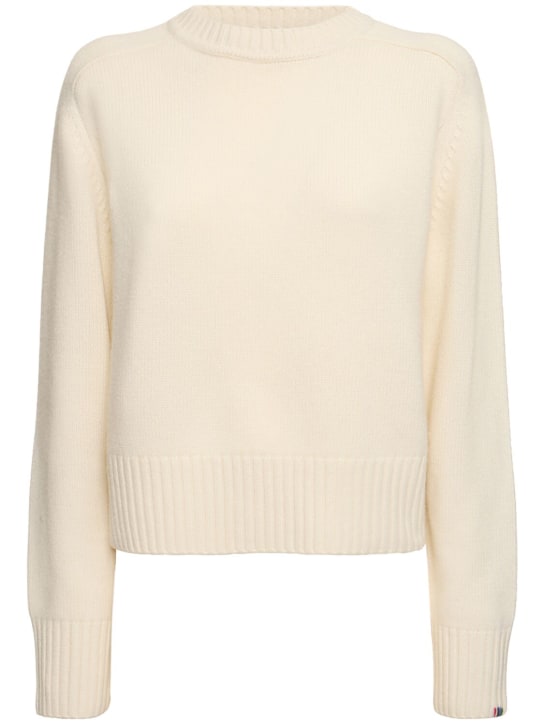 Extreme Cashmere: Please crewneck cashmere sweater - White - women_0 | Luisa Via Roma
