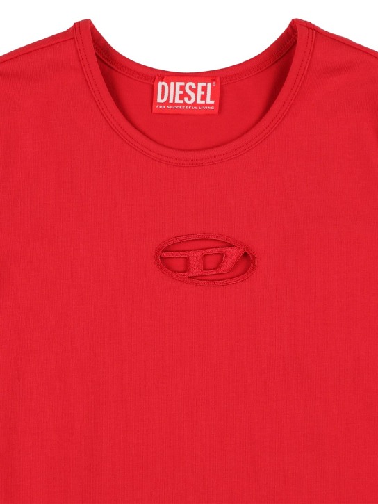 Diesel Kids: Cotton jersey dress - Red - kids-girls_1 | Luisa Via Roma