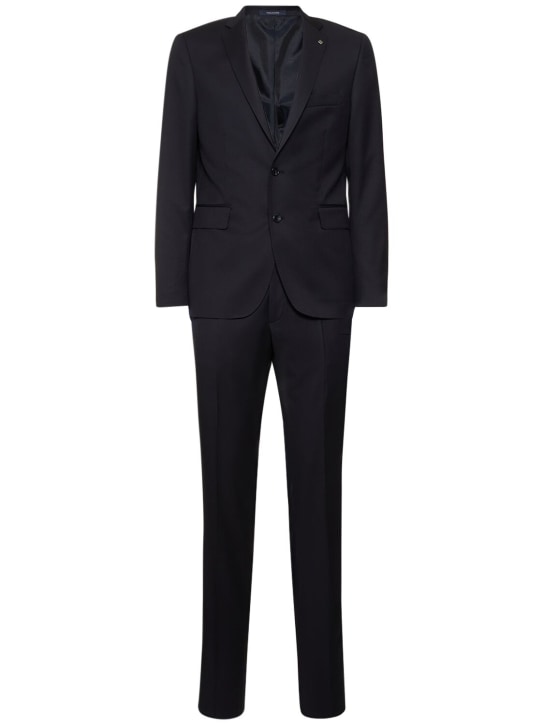 Tagliatore: Super 110's virgin wool suit - Blue - men_0 | Luisa Via Roma