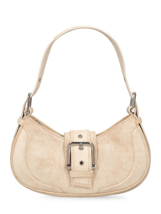 Osoi: Hobo Brocle leather shoulder bag - Vintage White - women_0 | Luisa Via Roma