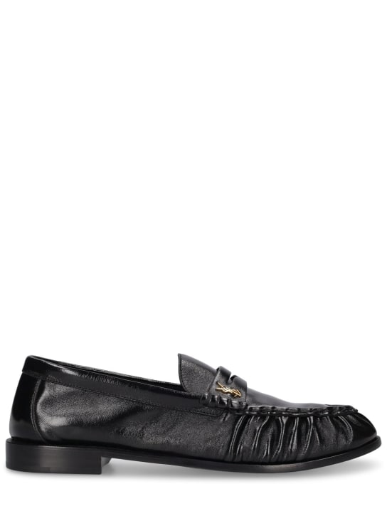 Saint Laurent: Le loafer 15 leather moccasins - Black - men_0 | Luisa Via Roma