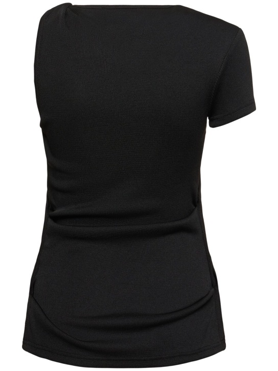 Christopher Esber: Twisted side cutout one short sleeve top - women_4 | Luisa Via Roma