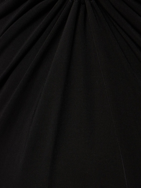 Christopher Esber: Arced Dolman viscose U neck long dress - Black - women_3 | Luisa Via Roma