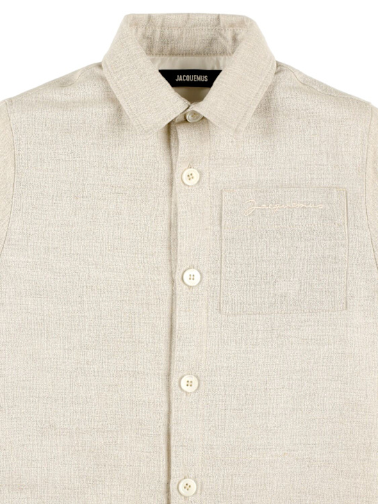 Jacquemus: Giacca in cotone - Beige - kids-boys_1 | Luisa Via Roma