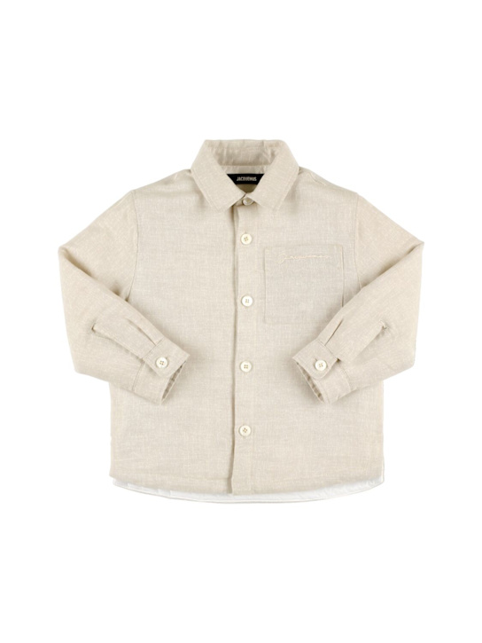 Jacquemus: Giacca in cotone - Beige - kids-boys_0 | Luisa Via Roma
