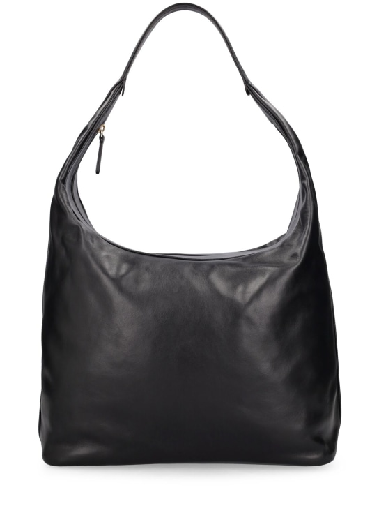 Loulou Studio: Mila leather hobo bag - Black - women_0 | Luisa Via Roma