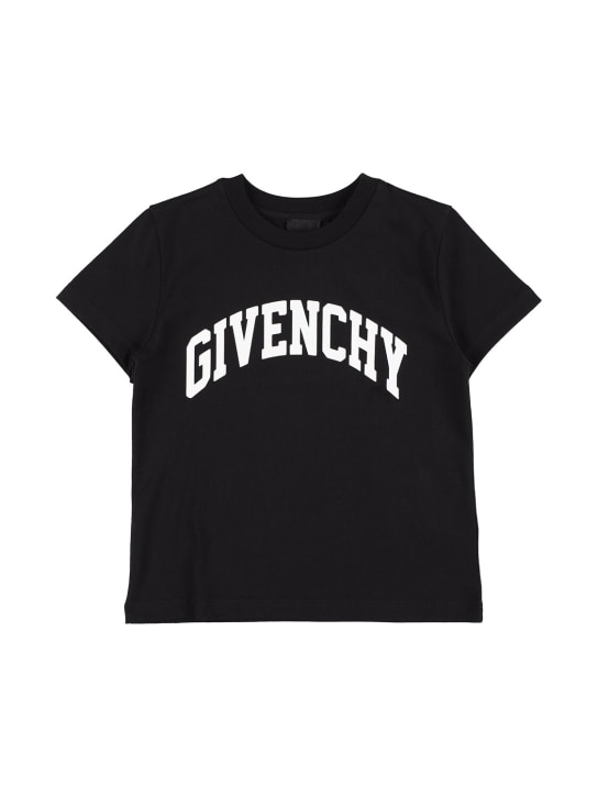 Givenchy: コットンジャージーTシャツ - ブラック - kids-boys_0 | Luisa Via Roma