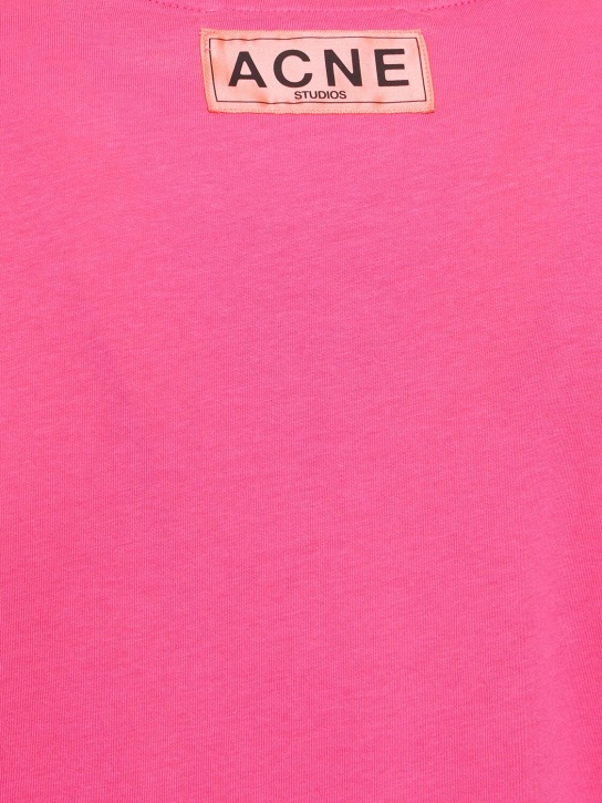 Acne Studios: Everest monogram cotton blend t-shirt - men_3 | Luisa Via Roma
