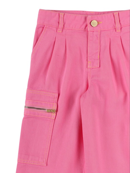 Jacquemus: Pantalones cargo de algodón - Rosa - kids-girls_1 | Luisa Via Roma