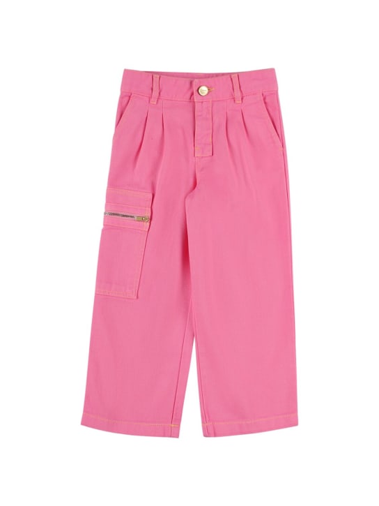 Jacquemus: Pantalon cargo en coton - Rose - kids-girls_0 | Luisa Via Roma