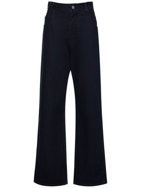 Christopher Esber: Jeans rectos con cintura alta - Azul Marino - women_0 | Luisa Via Roma
